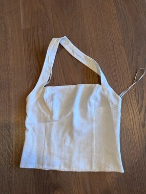Aritzia linen halter top